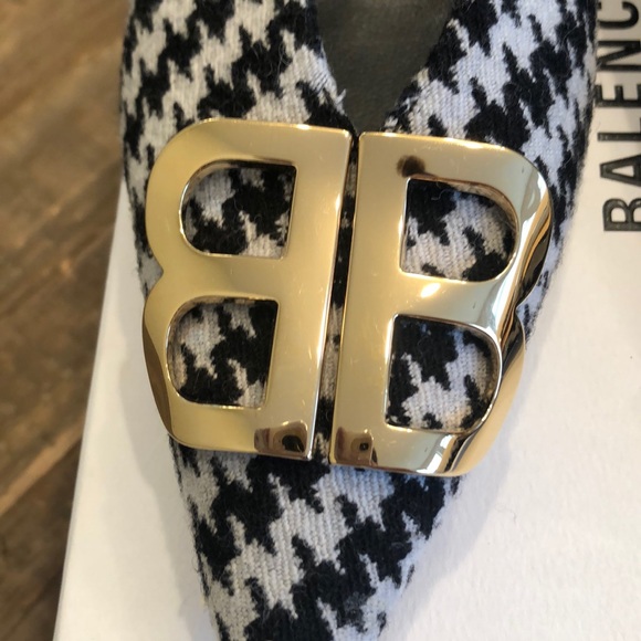 Balenciaga BB Houndstooth Slingback Pump - Picture 3 of 7